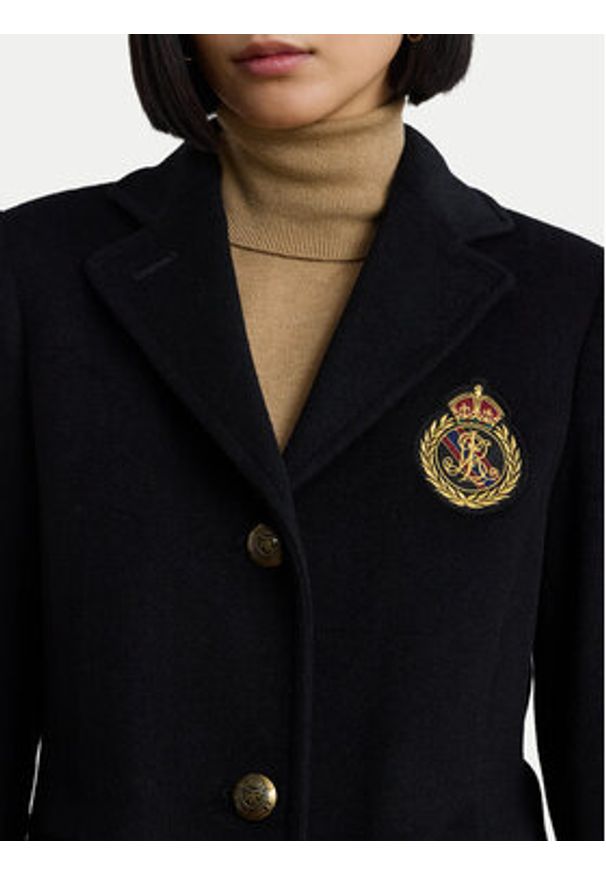 Lauren Ralph Lauren - LAUREN RALPH LAUREN Płaszcz wełniany 297958509001 Czarny Regular Fit. Kolor: czarny. Materiał: wełna