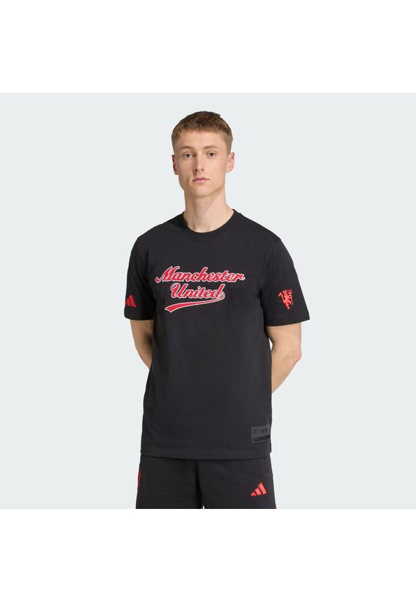 Adidas - Koszulka Manchester United US Pack. Kolor: czarny. Sport: piłka nożna