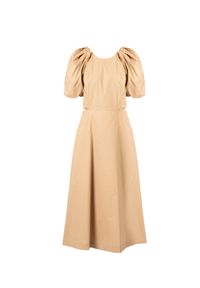 Pinko Sukienka "Brest" | 102917 A1IO | Kobieta | Beżowy. Kolor: beżowy. Materiał: bawełna. Styl: elegancki