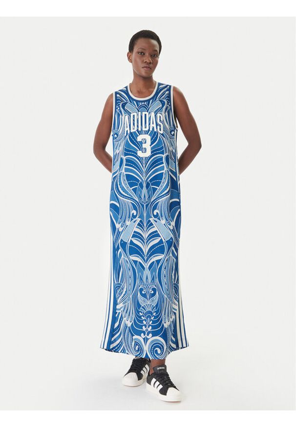 Adidas - adidas Sukienka codzienna Farm Rio Premium KD4621 Niebieski Slim Fit. Okazja: na co dzień. Kolor: niebieski. Materiał: syntetyk. Typ sukienki: proste. Styl: casual