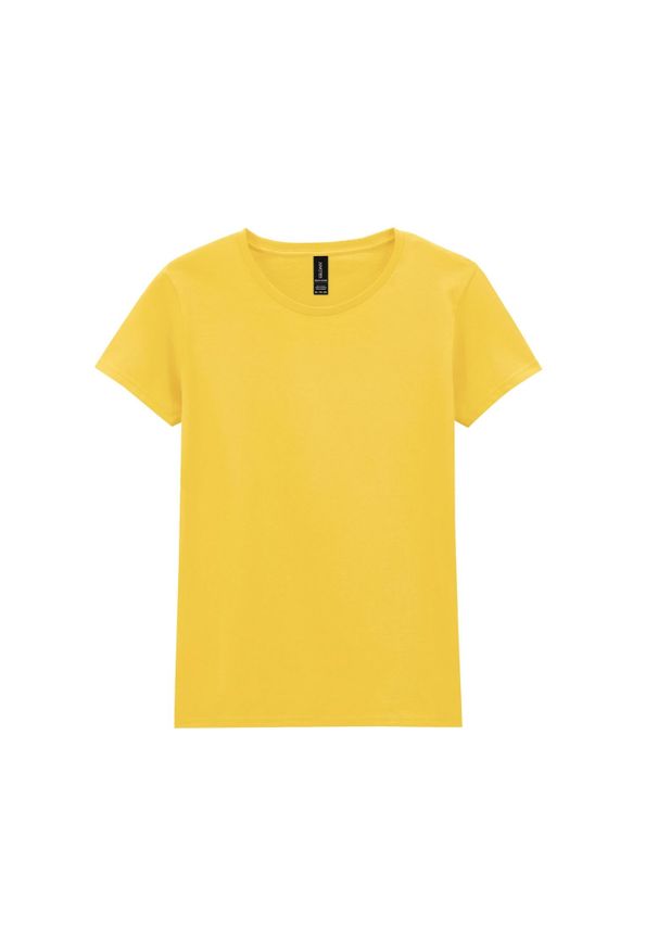 GILDAN - Damska Koszulka Z Grubej Bawełny. Kolor: niebieski. Materiał: bawełna. Sport: turystyka piesza