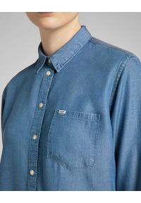 Lee - LEE ONE POCKET SHIRT DAMSKA KOSZULA JEANSOWA BLUE YONDER L45TXESV. Materiał: jeans #5