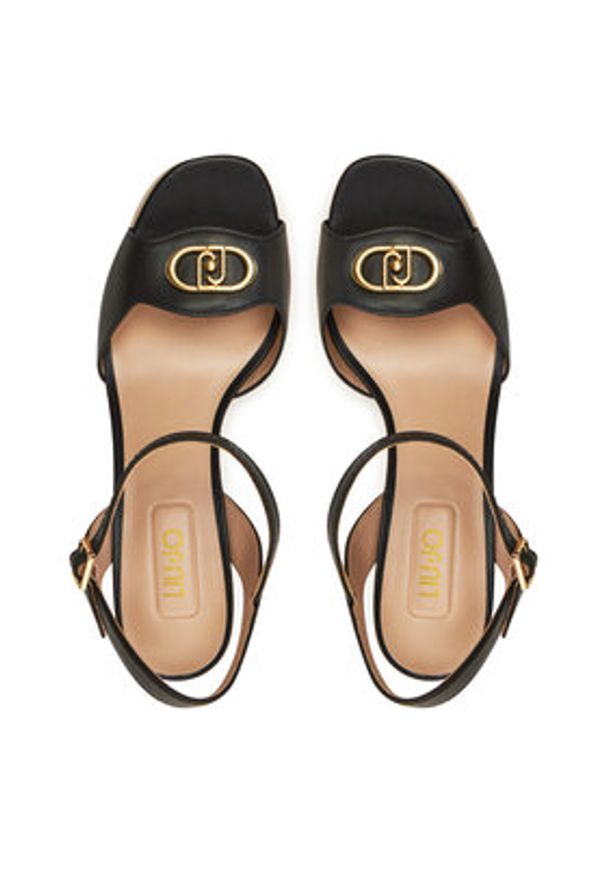 Liu Jo Sandały Karen SA5117 P0102 Czarny. Kolor: czarny. Materiał: skóra