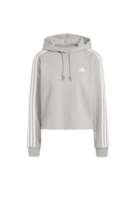 Bluza Kobieta Adidas 3S Ft Cr szary. Kolor: biały, wielokolorowy, szary