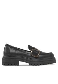 DeeZee Loafersy WS5195-20A Czarny. Kolor: czarny. Materiał: skóra