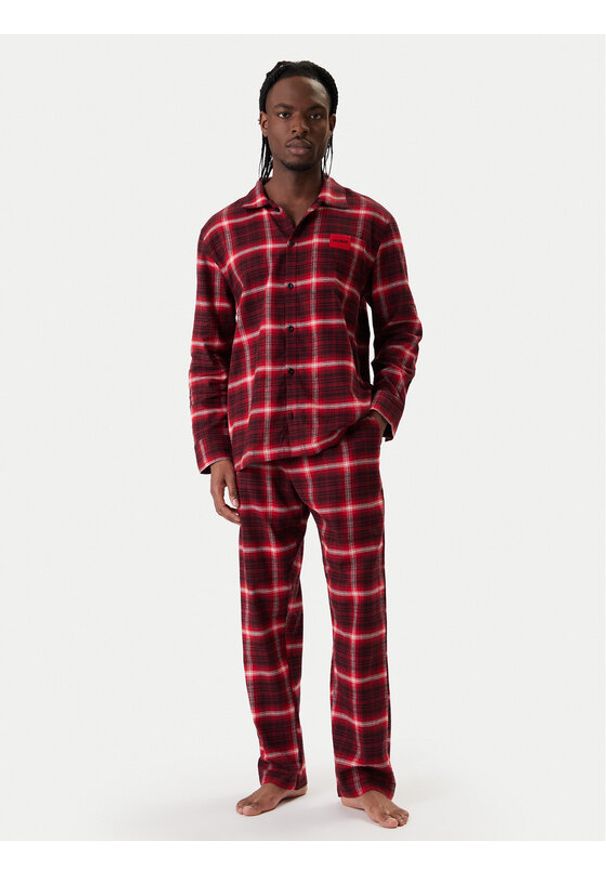 Hugo - HUGO Piżama Louk 50550084 Czerwony Regular Fit. Kolor: czerwony. Materiał: bawełna