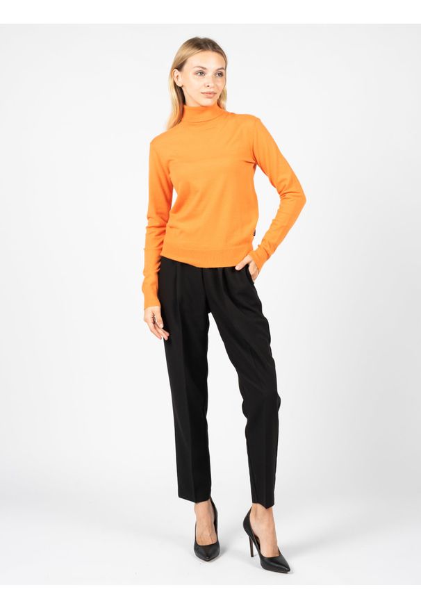 Silvian Heach Sweter "Nunteg" | PGA22144LU | Nunteg | Kobieta | Pomarańczowy. Typ kołnierza: golf. Kolor: pomarańczowy. Materiał: poliester, nylon, wiskoza