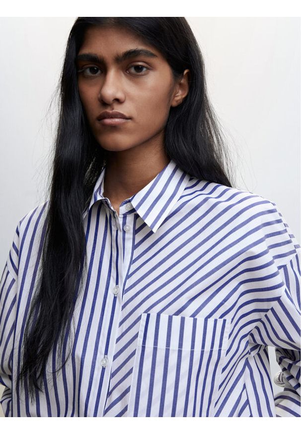 mango - Koszula Mango. Kolor: niebieski