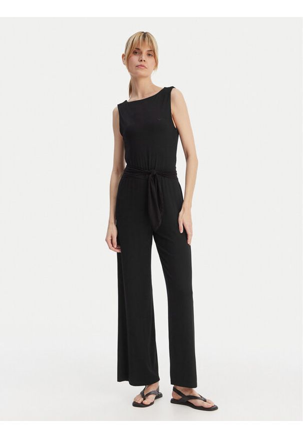 Emporio Armani Kombinezon EW003412 AF20240 UC001 Czarny Regular Fit. Kolor: czarny. Materiał: wiskoza