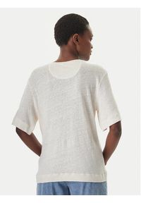 BOSS T-Shirt C_Emma 50556387 Beżowy Regular Fit. Kolor: beżowy. Materiał: len #2