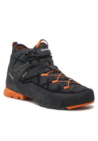 Trekkingi Aku Rock Dfs Mid Gtx GORE-TEX 718 Black/Orange. Kolor: czarny. Materiał: nubuk, skóra. Technologia: Gore-Tex. Sport: turystyka piesza #1