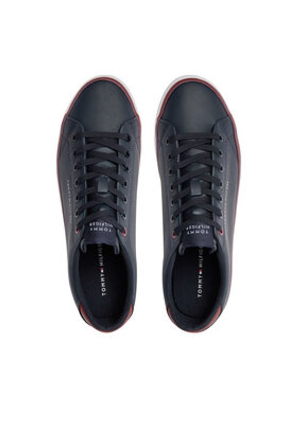 TOMMY HILFIGER - Tommy Hilfiger Sneakersy Th Hi Vulc Core Low Leather FM0FM05041 Granatowy. Kolor: niebieski. Materiał: skóra