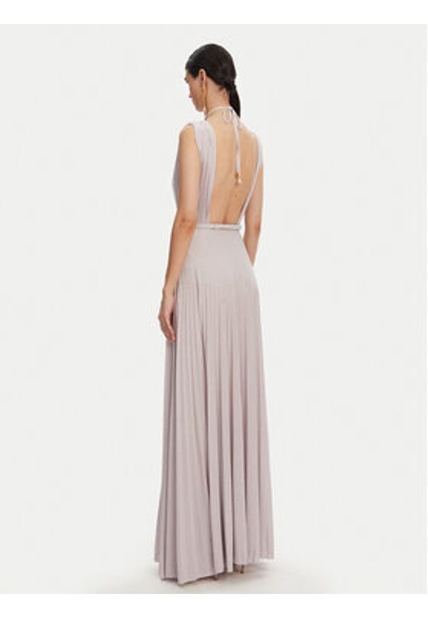 Elisabetta Franchi Sukienka wieczorowa AB-R21-52E2 Fioletowy Regular Fit. Kolor: fioletowy. Materiał: wiskoza. Styl: wizytowy