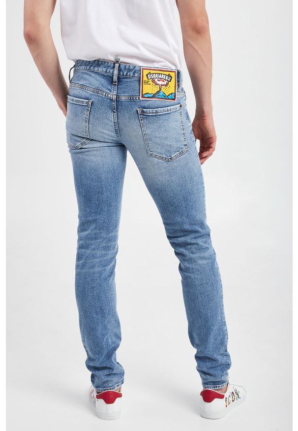 Jeansy męskie Slim Jean DSQUARED2. Wzór: kolorowy, aplikacja