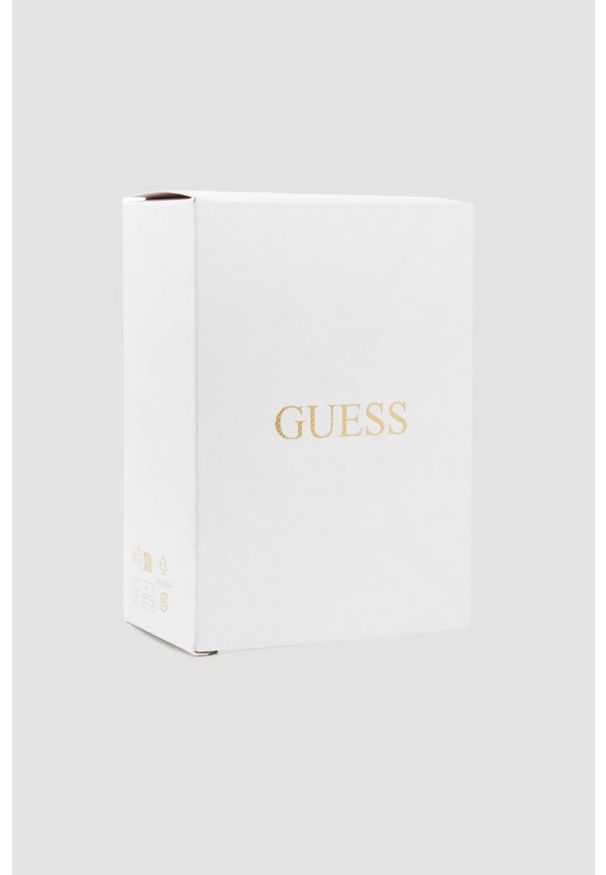 Guess - GUESS Czarny damski pasek z printem węża Adj Belt H30. Kolor: czarny. Wzór: nadruk