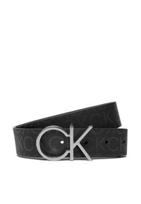 Calvin Klein Pasek Damski Ck Logo Belt 3.0 Epi Mono K60K611902 Czarny. Kolor: czarny. Materiał: skóra