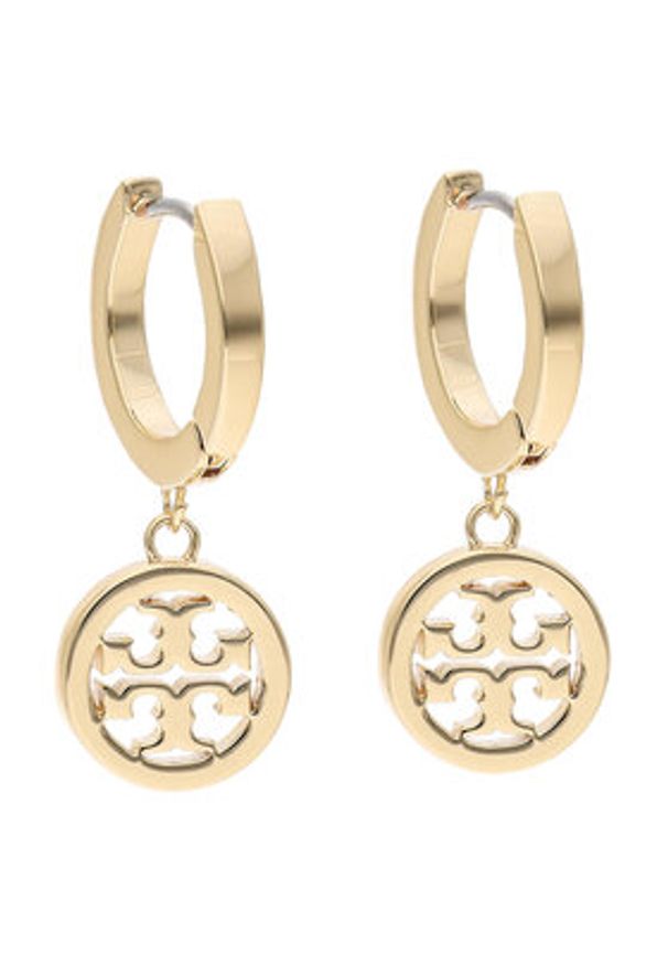Tory Burch Kolczyki Miller Pave Hoop Earring 87041 Złoty. Materiał: złote. Kolor: złoty