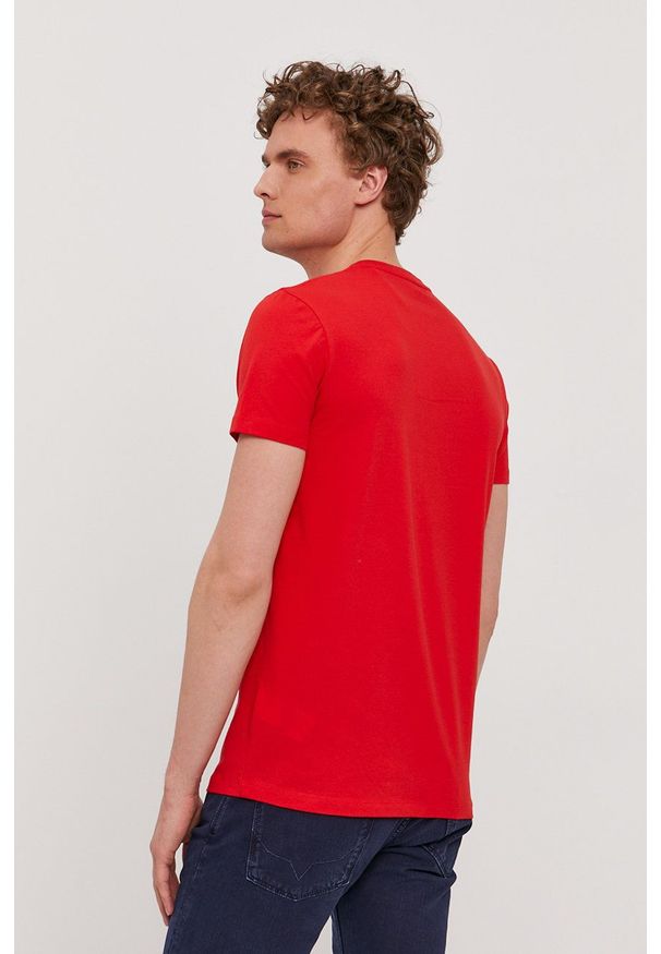 Pepe Jeans - T-shirt Original. Okazja: na co dzień. Kolor: czerwony. Wzór: nadruk. Styl: casual