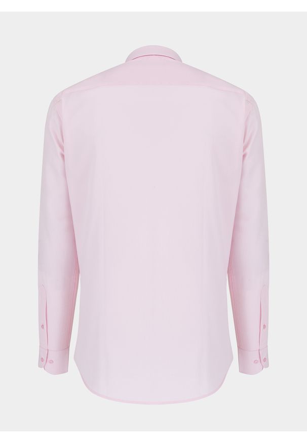 Pako Lorente - PAKO LORENTE – Gładka elegancka koszula męska w kolorze różowym. Typ kołnierza: kołnierzyk klasyczny. Kolor: różowy. Materiał: bawełna. Długość rękawa: długi rękaw. Długość: długie. Wzór: gładki. Styl: elegancki