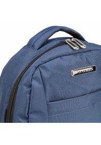 Wittchen - Plecak podróżny z kieszenią na laptopa basic. Kolor: niebieski. Materiał: poliester. Wzór: haft. Styl: casual #5
