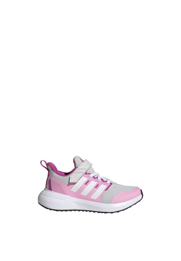 Buty do chodzenia dla dzieci Adidas FortaRun 2.0 Cloudfoam Elastic Lace. Kolor: różowy, wielokolorowy, biały, szary. Materiał: materiał. Model: Adidas Cloudfoam. Sport: turystyka piesza