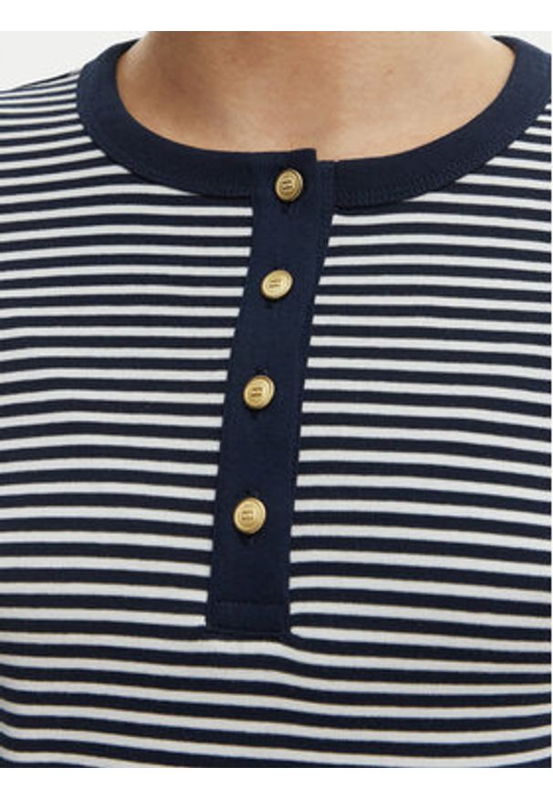 TOMMY HILFIGER - Tommy Hilfiger Bluzka WW0WW49629 Niebieski Slim Fit. Kolor: niebieski. Materiał: bawełna
