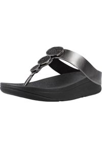 Flip*Flop - Sandały Fitflop Model Hj1 B06 Kolor Czarny. Kolor: czarny. Materiał: tkanina, syntetyk