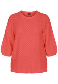 Zizzi Sweter M61151C Czerwony Regular Fit. Kolor: czerwony #1