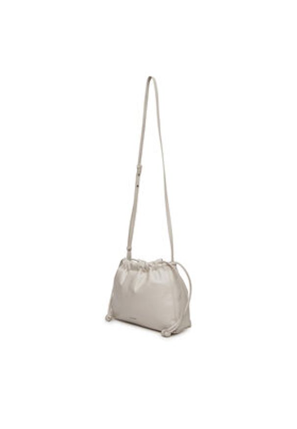 Calvin Klein Jeans Torebka Drawstring Crossbody26 LV04K3060G Biały. Kolor: biały. Materiał: skórzane
