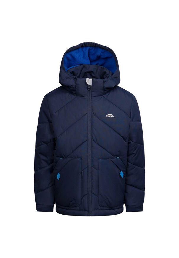 TRESPASS - Kurtka Dla Chłopca Logo Ryssa. Kolor: niebieski. Sport: turystyka piesza