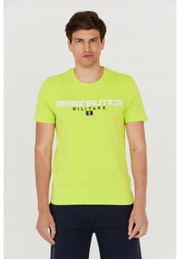 Aeronautica Militare - AERONAUTICA MILITARE Zielony bawełniany t-shirt męski, Rozmiar XXL. Kolor: zielony. Materiał: bawełna. Długość rękawa: krótki rękaw. Długość: krótkie. Wzór: haft
