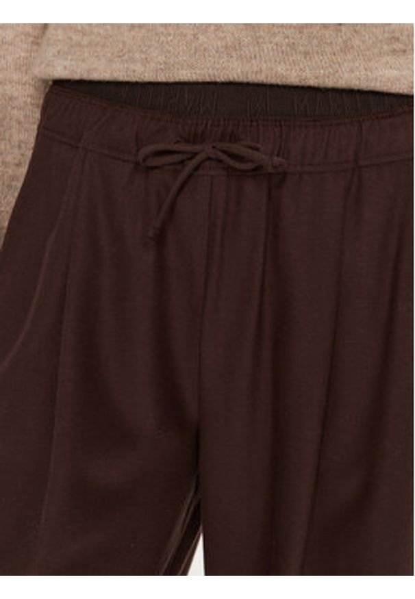Marella Spodnie materiałowe Afona 2423136015 Brązowy Wide Leg. Kolor: brązowy. Materiał: syntetyk