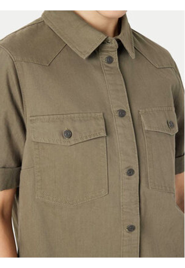 Noisy may - Noisy May Sukienka jeansowa New Signe 27030173 Khaki Loose Fit. Kolor: brązowy. Materiał: bawełna