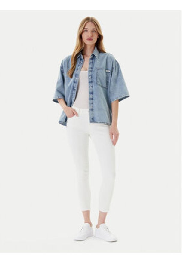 Mustang Jeansy Shelby 1016183 Biały Skinny Fit. Kolor: biały