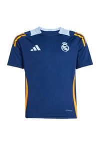 Adidas - Koszulka Real Madrid Tiro 24 Competition Training Kids. Kolor: pomarańczowy, niebieski, wielokolorowy. Materiał: materiał. Sport: piłka nożna