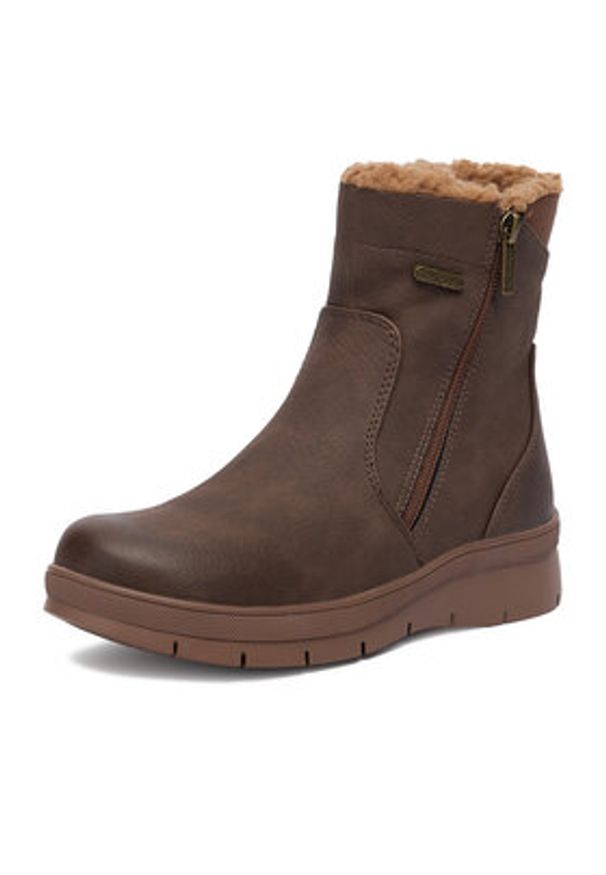 Go Soft Botki CEO-INES WS5921-03 Brązowy. Kolor: brązowy. Materiał: materiał, skóra