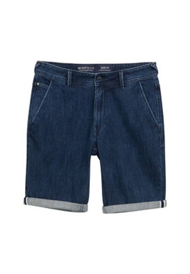 Tom Tailor Denim Szorty jeansowe 1044986 Granatowy Straight Fit. Kolor: niebieski. Materiał: bawełna