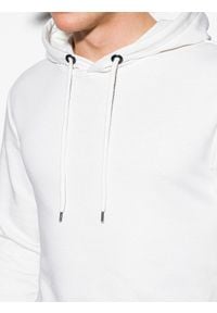 Ombre Clothing - Bluza męska z kapturem z nadrukiem B1216 - biała - XXL. Typ kołnierza: kaptur. Kolor: biały. Materiał: bawełna, poliester. Wzór: nadruk #3