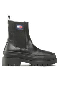 Tommy Jeans Sztyblety Foxing Detail Chelsea Boot EM0EM01062 Czarny. Kolor: czarny. Materiał: skóra #1