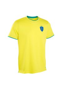 KIPSTA - Koszulka Kipsta FF100 w kolorach Brazylii 2024. Kolor: żółty. Materiał: materiał, bawełna