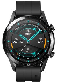 HUAWEI - Smartwatch Huawei Watch GT 2 46mm Sport czarny. Rodzaj zegarka: smartwatch. Kolor: czarny. Materiał: syntetyk, skóra, kauczuk. Styl: sportowy #1
