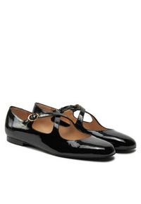 Stuart Weitzman Baleriny Clem Flat SK070 Czarny. Kolor: czarny. Materiał: skóra, lakier #3