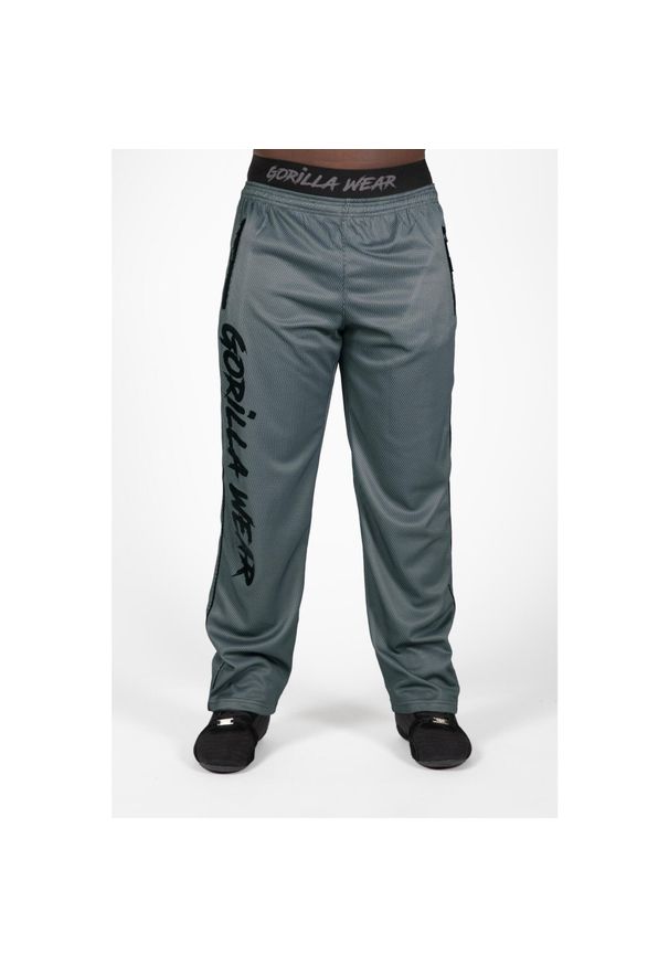 GORILLA WEAR - Spodnie fitness męskie Gorilla Wear Mercury Mesh Pants. Kolor: szary, czarny, wielokolorowy. Materiał: mesh. Sport: fitness