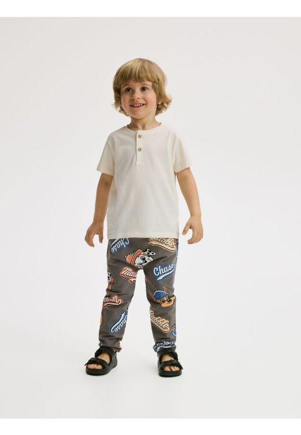 Reserved - Bawełniane legginsy Psi Patrol - ciemnoszary. Kolor: szary. Materiał: bawełna