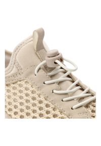 Półbuty damskie Rieker, cholewka ze skóry ekologicznej z przewiewnymi wstawkami z siateczki elastyczne sznurowanie wsuwany fason, beżowe, 55960-60. Okazja: na co dzień, na spacer. Zapięcie: sznurówki. Kolor: beżowy. Materiał: skóra ekologiczna. Szerokość cholewki: normalna. Wzór: ażurowy. Sezon: lato. Styl: casual #2