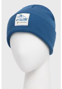 columbia - Columbia czapka. Kolor: niebieski. Materiał: materiał, dzianina #3