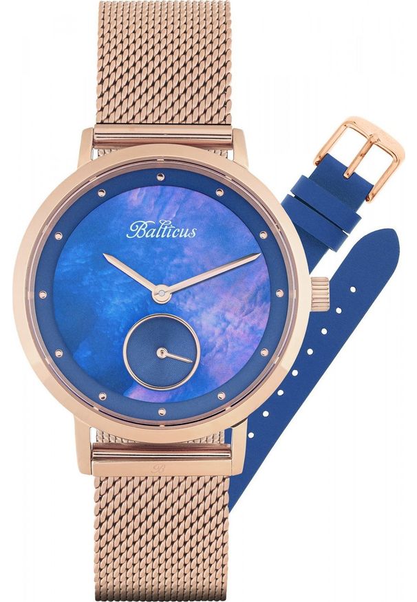BALTICUS - Zegarek Balticus Zegarek damski Balticus BLT-BALNSRNBL różowe złoto. Kolor: złoty, wielokolorowy, różowy