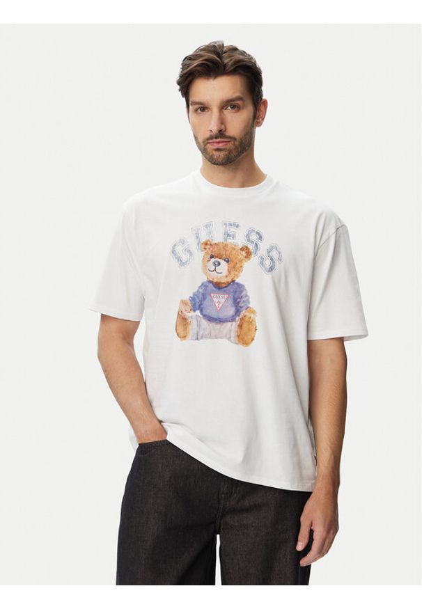 Guess T-Shirt 182885 Biały Classic Fit. Kolor: biały