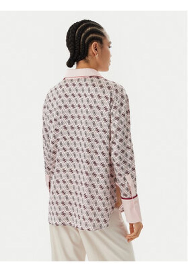 Guess Koszula W4YH47 WF1T2 Różowy Regular Fit. Kolor: różowy. Materiał: syntetyk