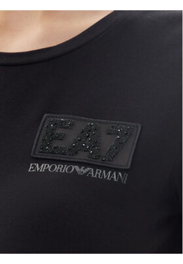 EA7 Emporio Armani T-Shirt 7W000492 AF10373 UC001 Czarny Regular Fit. Kolor: czarny. Materiał: bawełna